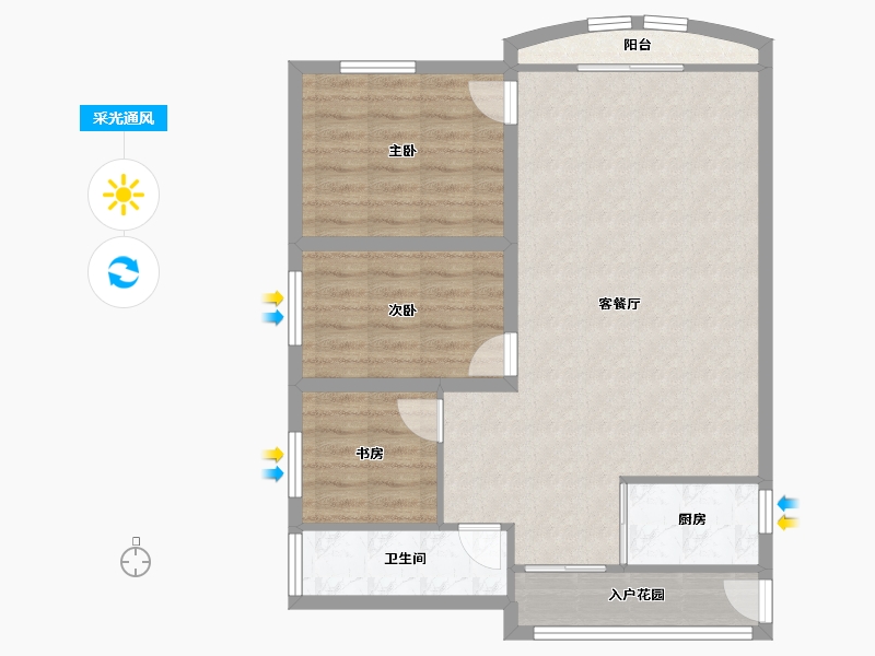 广东省-深圳市-万科清林径三期(千林山居)-82.29-户型库-采光通风