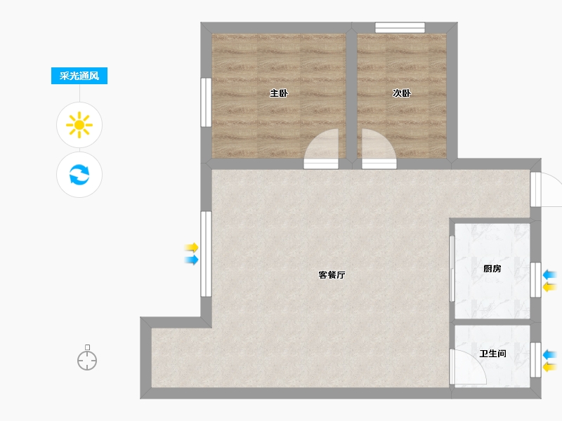 广东省-深圳市-美丽达新村-52.19-户型库-采光通风