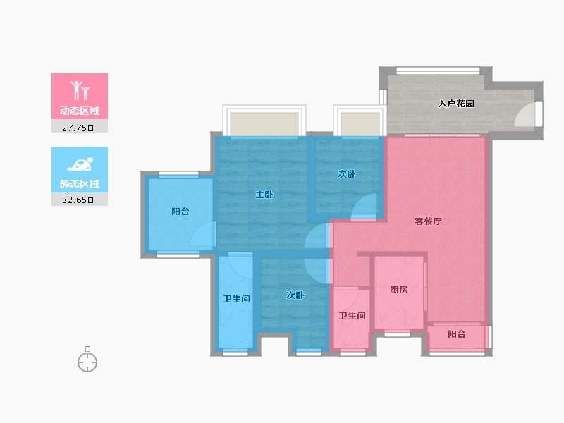 广东省-深圳市-嘉龙苑-60.27-户型库-动静分区