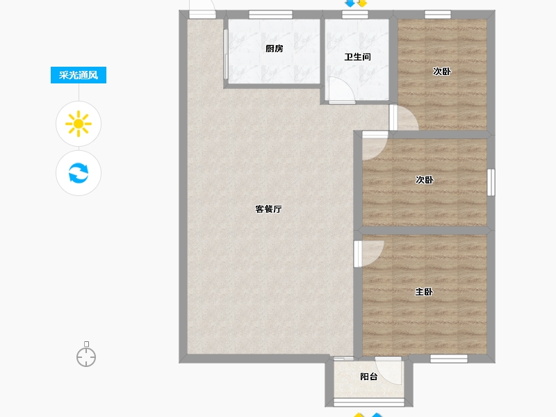 广东省-深圳市-美丽达新村-88.27-户型库-采光通风