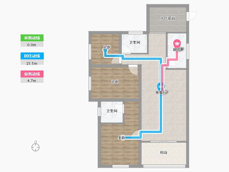 广东省-深圳市-万科清林径三期(千林山居)-88.51-户型库-动静线