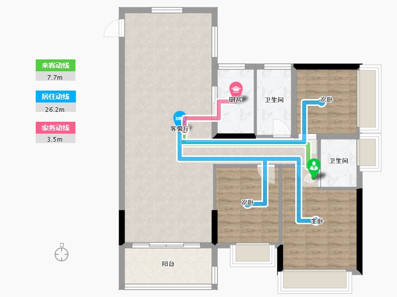 广东省-河源市-宝豪御龙湾-2期-99.33-户型库-动静线