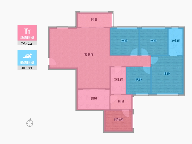 广东省-深圳市-佳兆业城市广场五期-114.50-户型库-动静分区