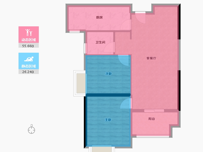 陕西省-西安市-阳光城·翡丽曲江-74.13-户型库-动静分区