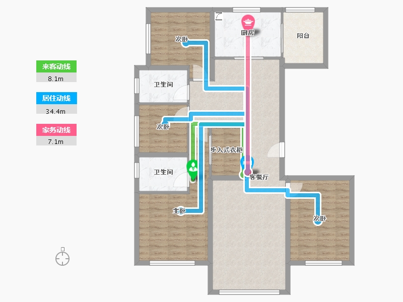 河北省-张家口市-保利中央公园-124.00-户型库-动静线