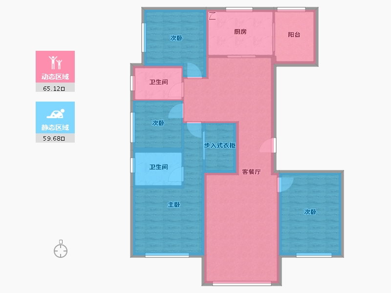 河北省-张家口市-保利中央公园-124.00-户型库-动静分区