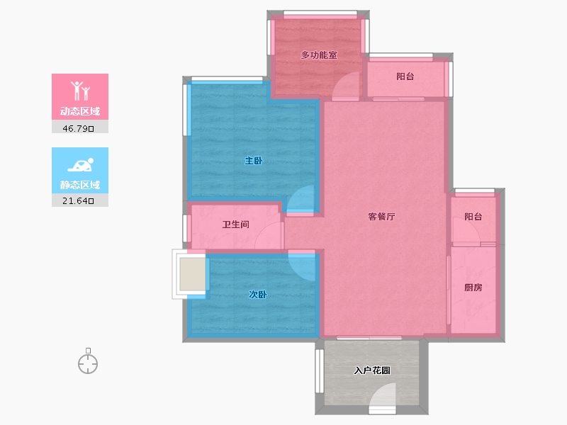 广东省-深圳市-嘉龙苑-66.12-户型库-动静分区