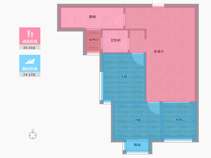 河北省-廊坊市-上上城第三季-72.00-户型库-动静分区