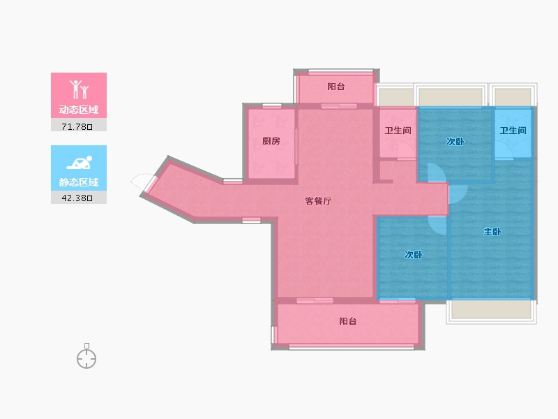 广西壮族自治区-玉林市-玉林碧桂园-120.00-户型库-动静分区