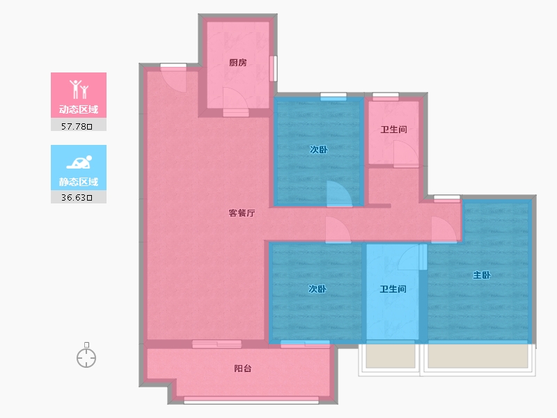 广西壮族自治区-玉林市-玉林碧桂园-110.00-户型库-动静分区