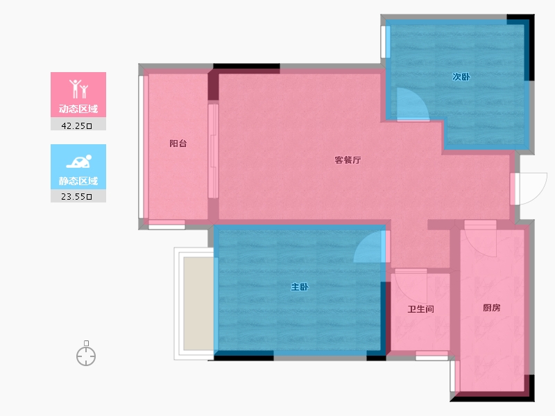 江苏省-苏州市-翠馨苑-50.00-户型库-动静分区