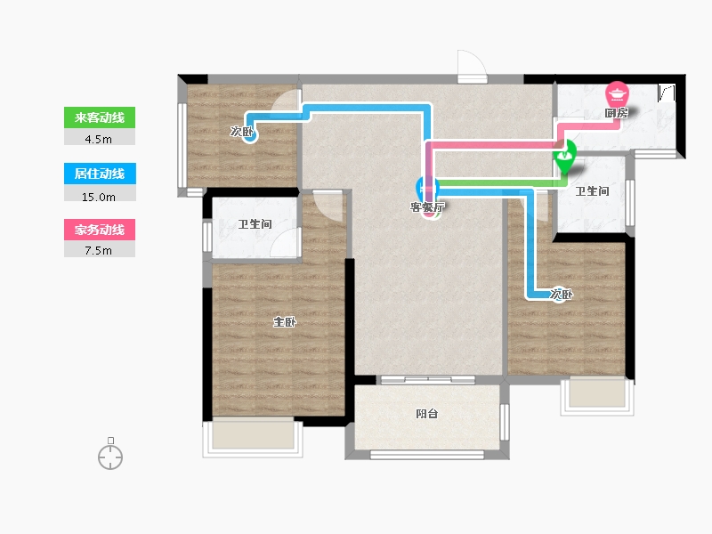 福建省-泉州市-翔豪新城-98.00-户型库-动静线