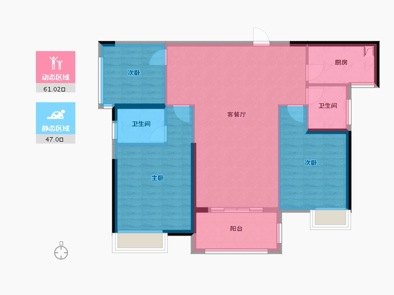 福建省-泉州市-翔豪新城-98.00-户型库-动静分区