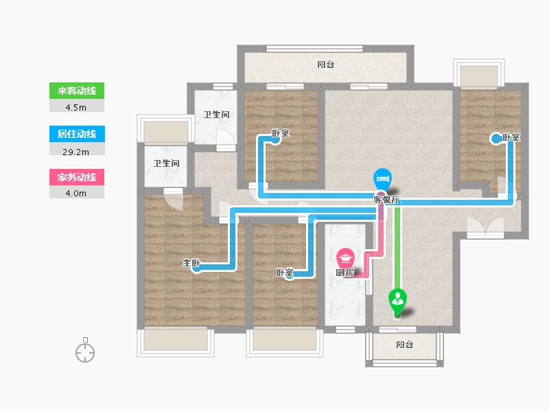 广西壮族自治区-南宁市-武鸣彰泰滨江学府-100.00-户型库-动静线