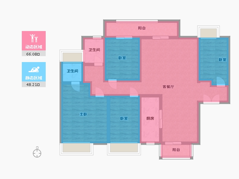 广西壮族自治区-南宁市-武鸣彰泰滨江学府-100.00-户型库-动静分区