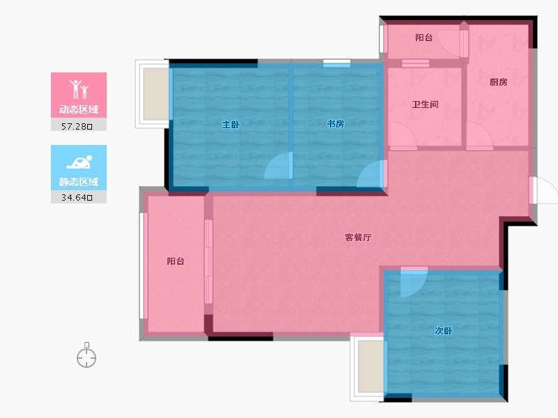 河南省-商丘市-华地美华兴府华安府-82.00-户型库-动静分区