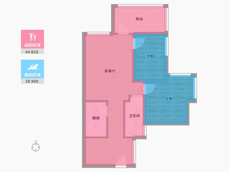 广东省-深圳市-万科清林径三期(千林山居)-55.99-户型库-动静分区