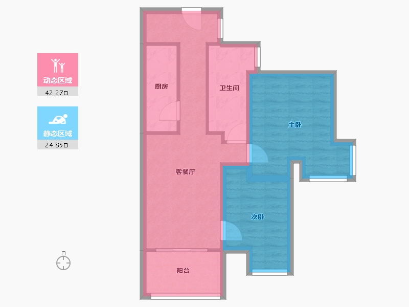 广东省-深圳市-万科清林径三期(千林山居)-58.80-户型库-动静分区