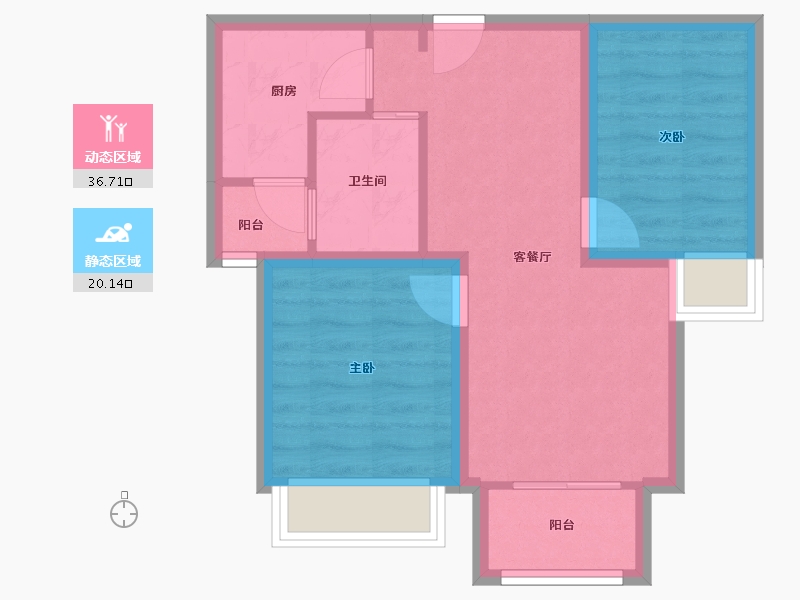 广东省-深圳市-嘉龙苑-49.91-户型库-动静分区