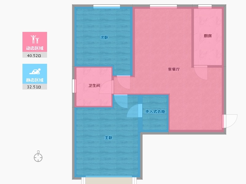 北京-北京市-金隅万科一期-70.00-户型库-动静分区