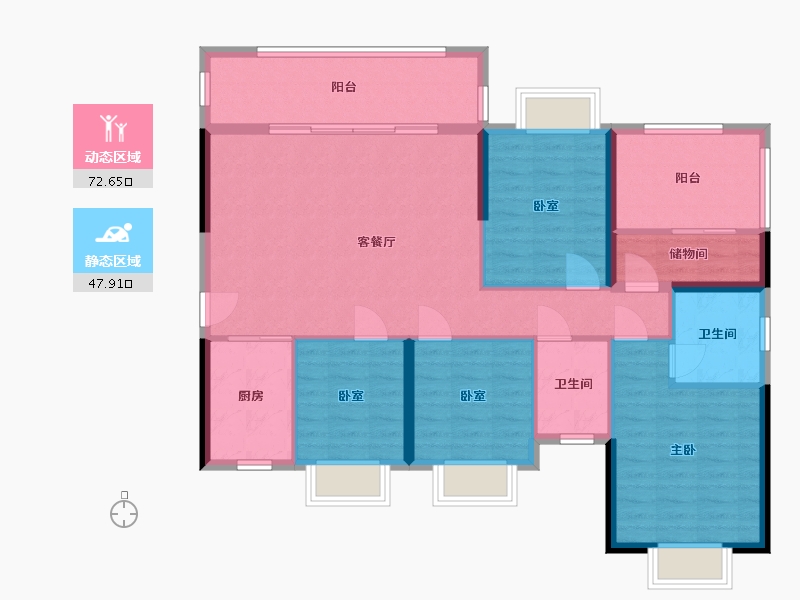 广西壮族自治区-来宾市-裕达盛世东方城-139.00-户型库-动静分区