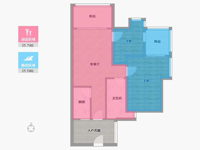 广东省-深圳市-万科清林径三期(千林山居)-60.30-户型库-动静分区