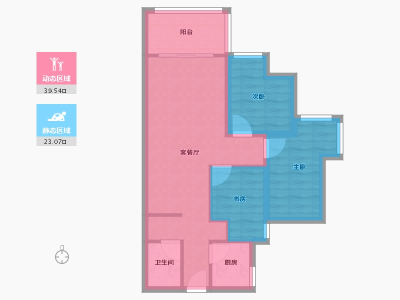 广东省-深圳市-万科清林径三期(千林山居)-54.99-户型库-动静分区