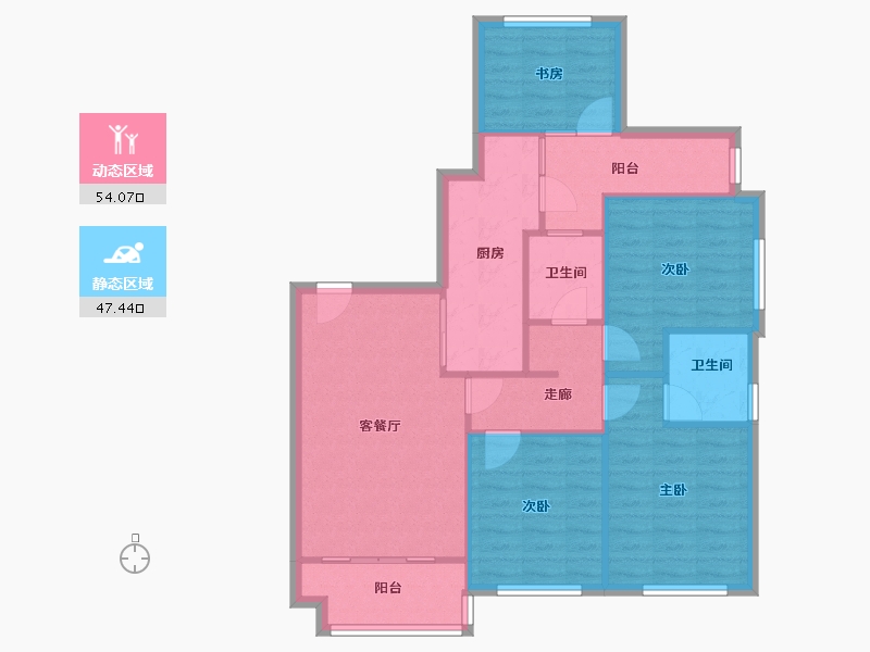 广东省-深圳市-佳兆业城市广场五期-91.93-户型库-动静分区