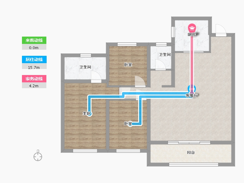 陕西省-西安市-中南春风南岸-100.00-户型库-动静线