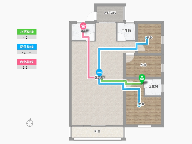 广东省-深圳市-万科清林径三期(千林山居)-84.50-户型库-动静线