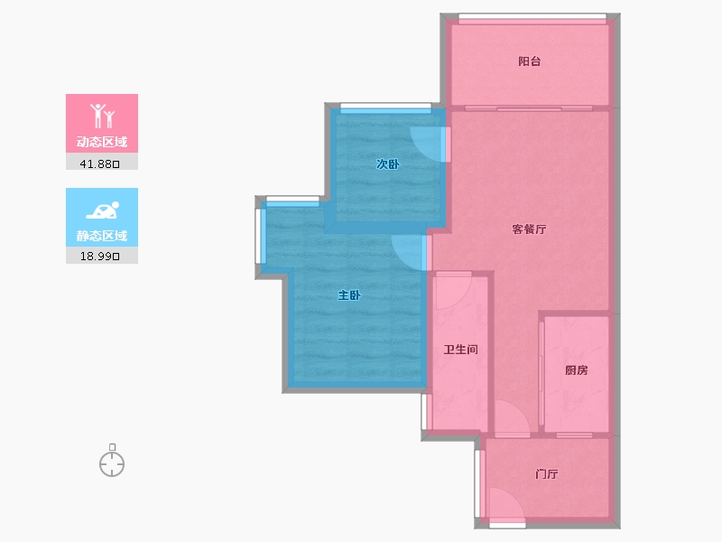 广东省-深圳市-万科清林径三期(千林山居)-53.85-户型库-动静分区