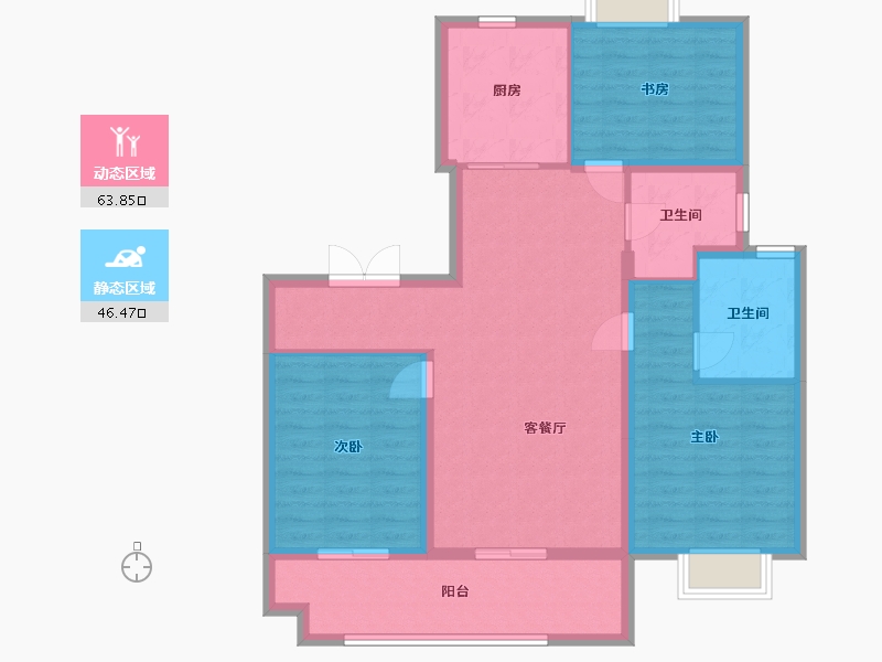 江苏省-无锡市-馨悦府-104.00-户型库-动静分区