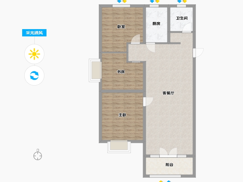 山东省-日照市-开元上城-96.00-户型库-采光通风