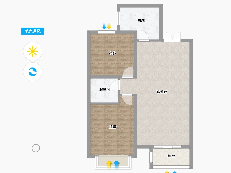 河北省-保定市-长润嘉业-70.00-户型库-采光通风