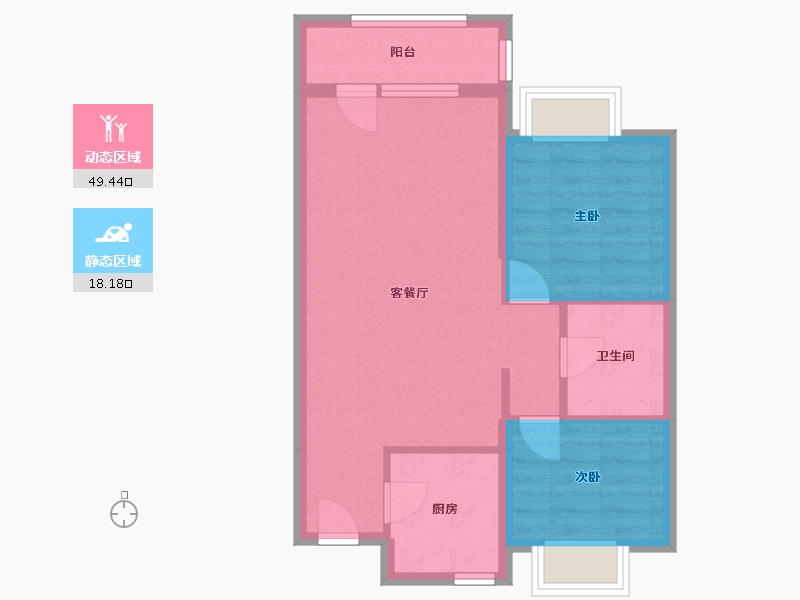 黑龙江省-哈尔滨市-御湖壹号-53.20-户型库-动静分区