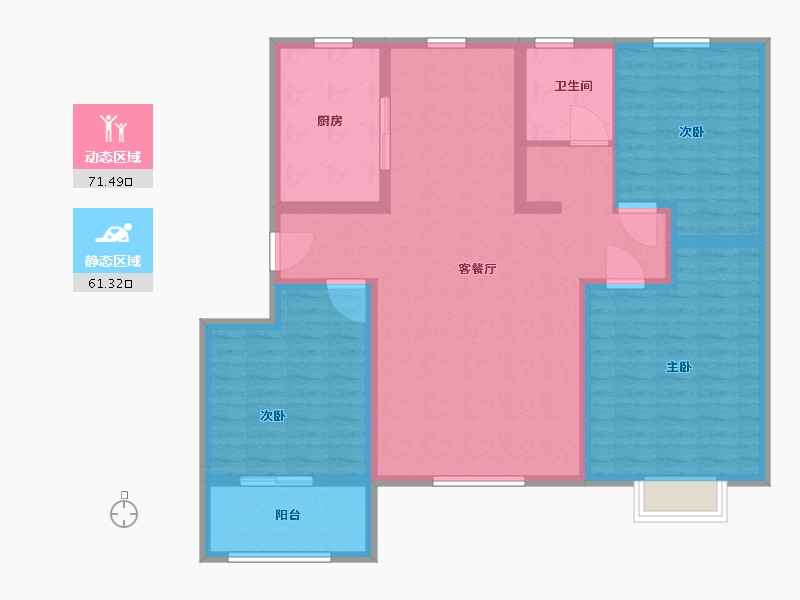 山东省-滨州市-湖畔家园-120.00-户型库-动静分区