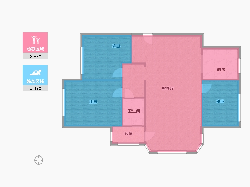 山东省-济南市-旭润新城-110.00-户型库-动静分区