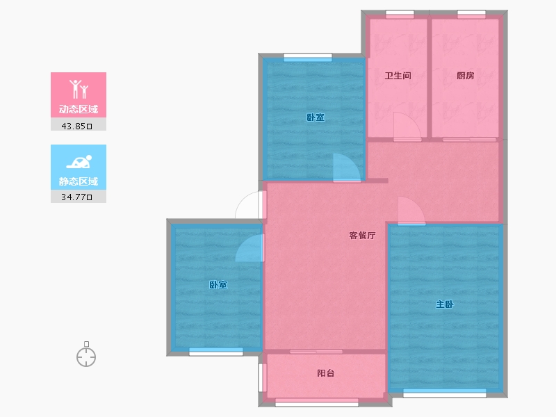 上海-上海市-茸南苑-73.00-户型库-动静分区