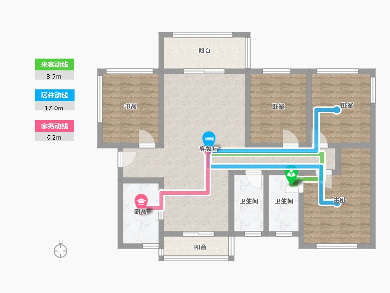 广西壮族自治区-玉林市-彰泰永顺学府-119.00-户型库-动静线