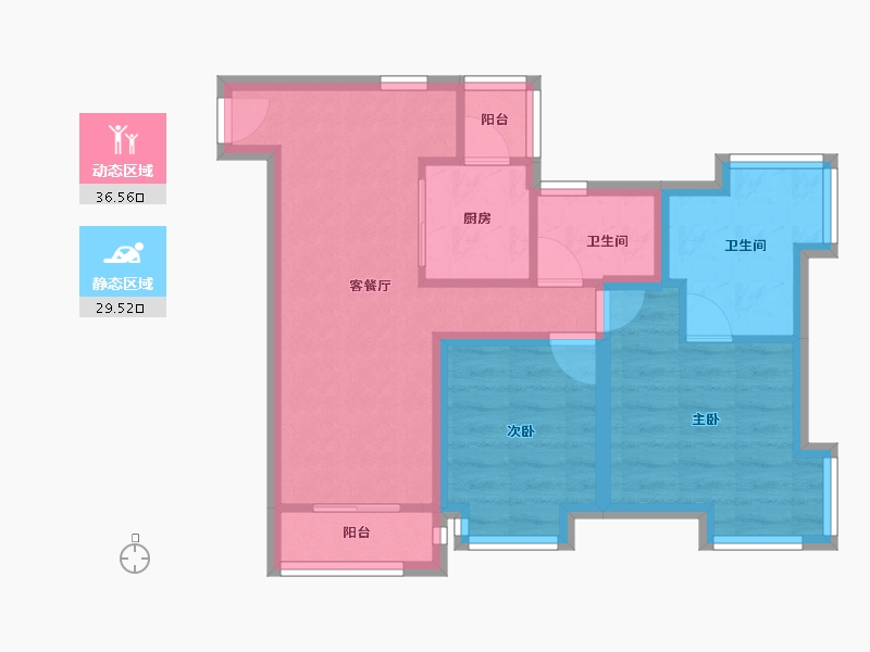 广东省-深圳市-松泉阁-57.72-户型库-动静分区