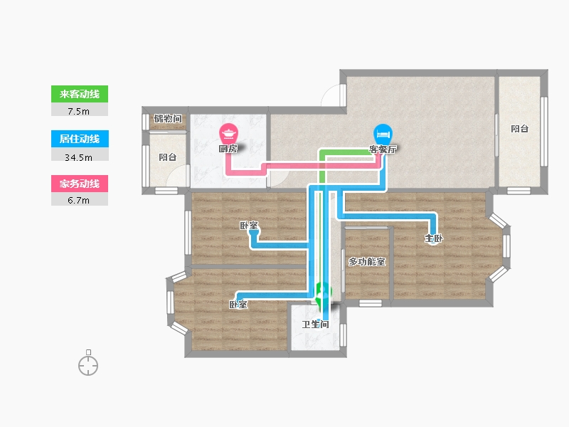 福建省-厦门市-文轩花园-97.00-户型库-动静线