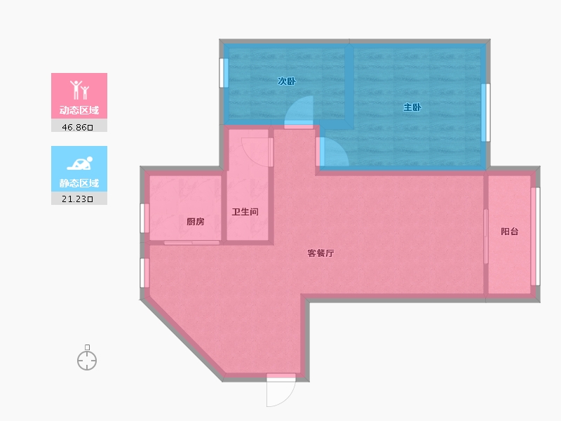 广东省-深圳市-香荔新村-60.66-户型库-动静分区