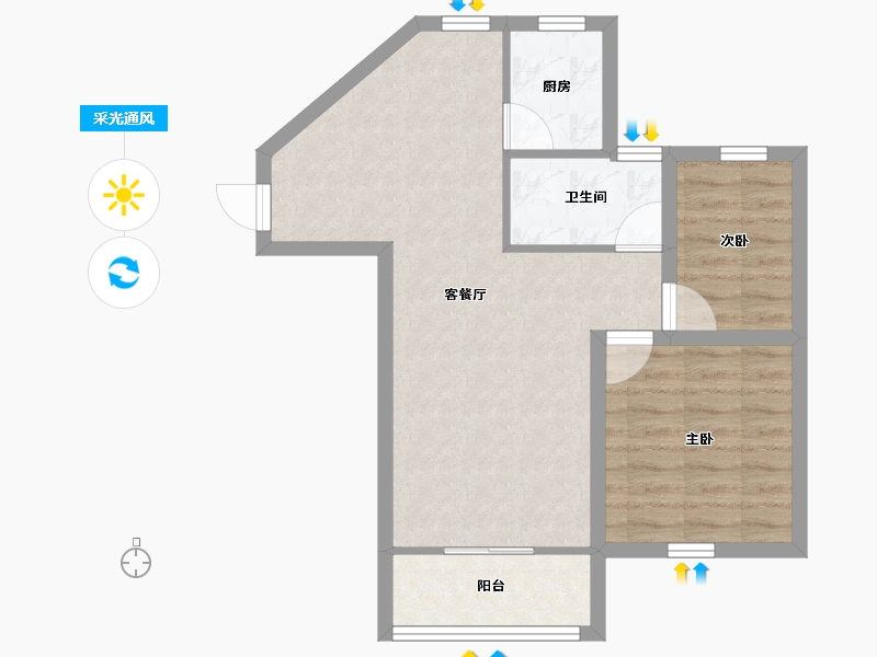 广东省-深圳市-香荔新村-58.11-户型库-采光通风