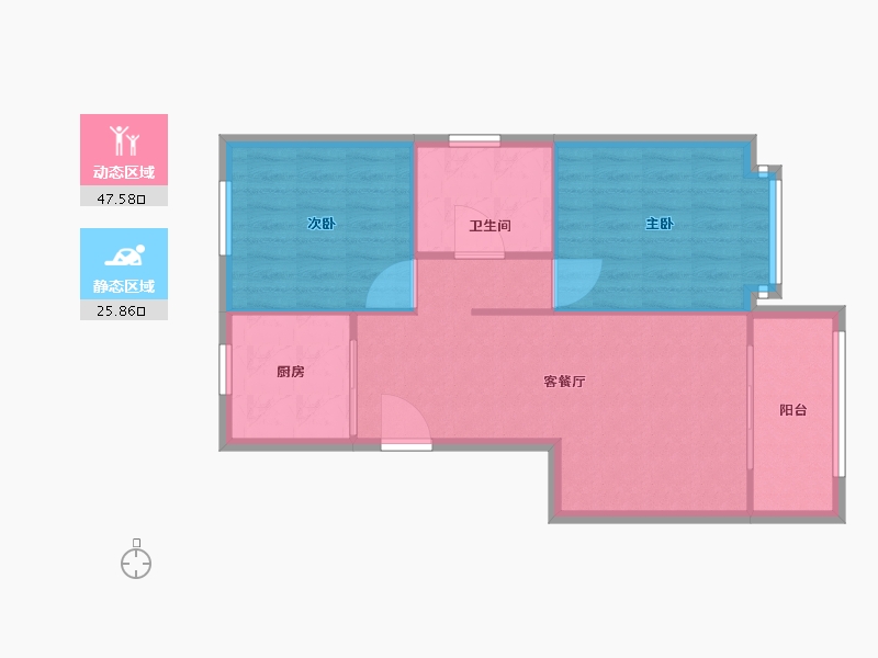 山东省-烟台市-福和居-67.00-户型库-动静分区