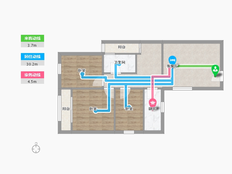 广东省-深圳市-锦秀新村-58.00-户型库-动静线