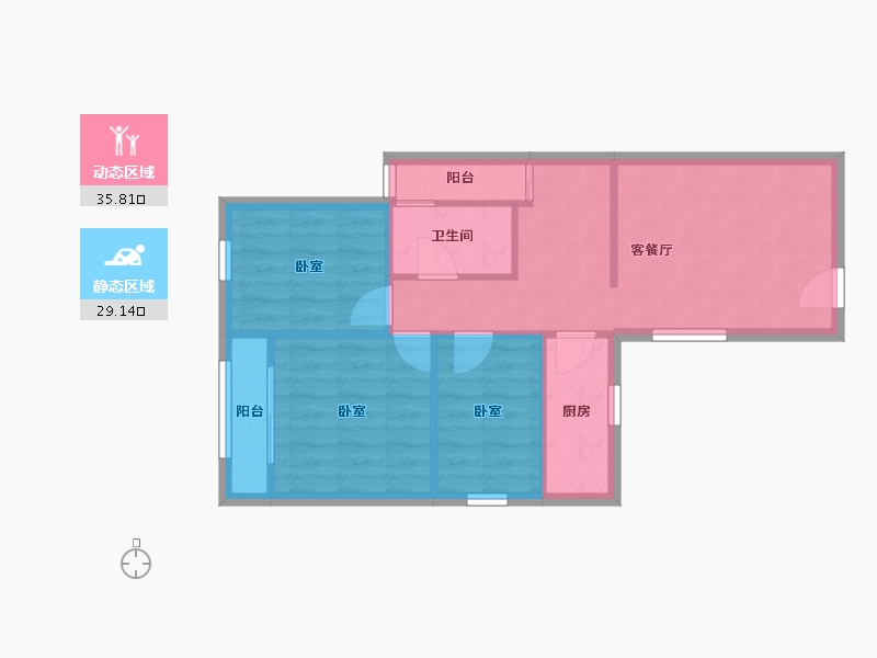 广东省-深圳市-锦秀新村-58.00-户型库-动静分区