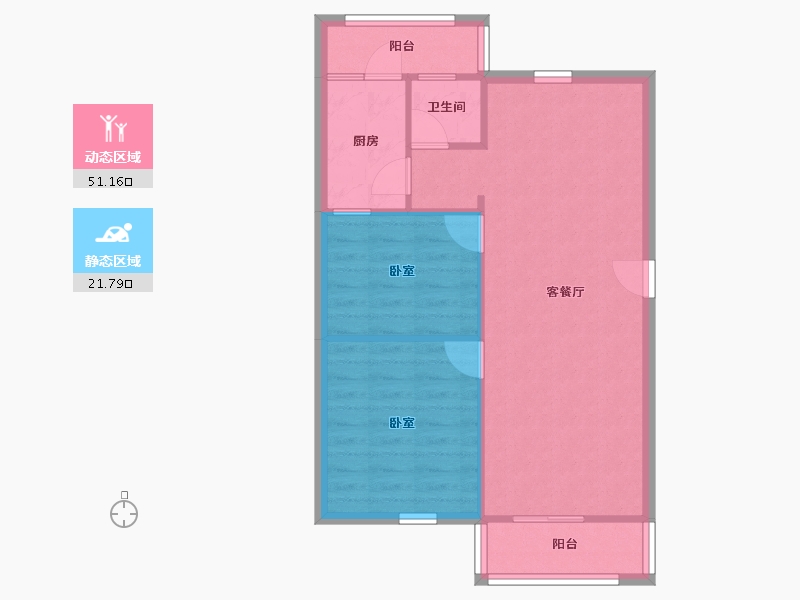 广东省-深圳市-莲南商住楼一期-66.38-户型库-动静分区