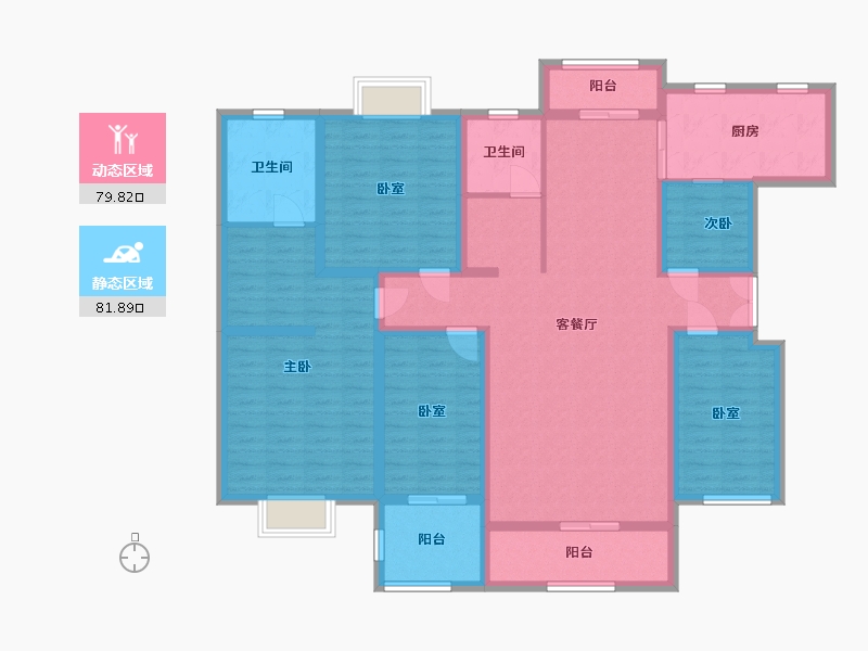 湖南省-长沙市-天城湖光山色-150.00-户型库-动静分区