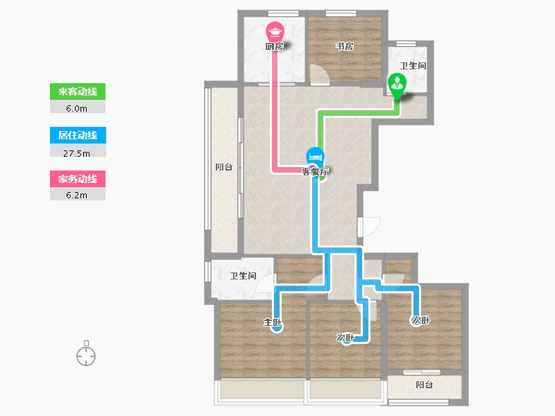 浙江省-绍兴市-大家镜界-109.00-户型库-动静线