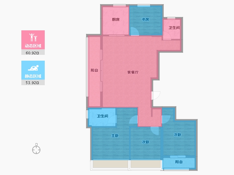 浙江省-绍兴市-大家镜界-109.00-户型库-动静分区